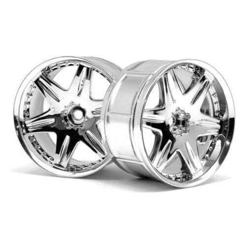 HPI 3622 Chrome Touring Car 6 Spoke 26mm Wheels for RS4 Sprint NIP RC