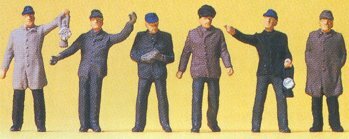 Preiser 14018 HO Scale Working People Railway Shunters DB