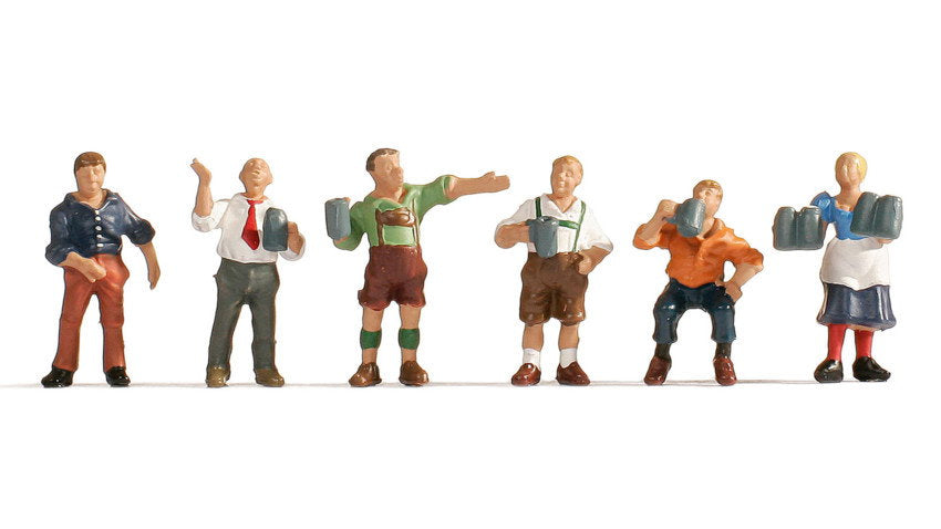 Noch 15558 HO Scale Beer Garden Regulars, 6 Figures