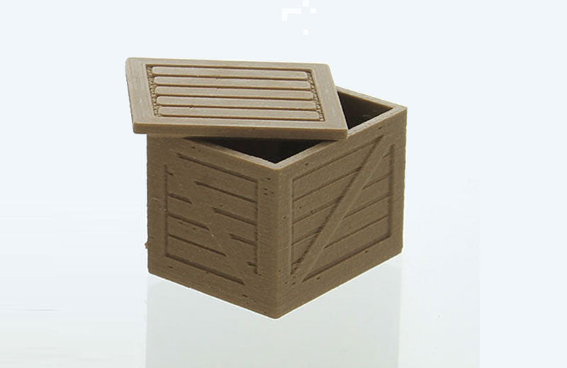 3D To Scale 50-244-WD 1/50 – Shipping Crate Wood Tone Miniature Prop