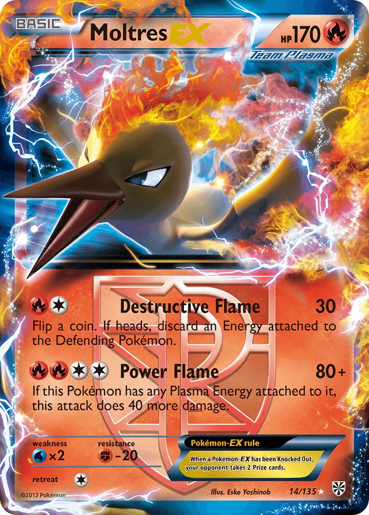 Moltres EX (14/135) [Black & White: Plasma Storm]