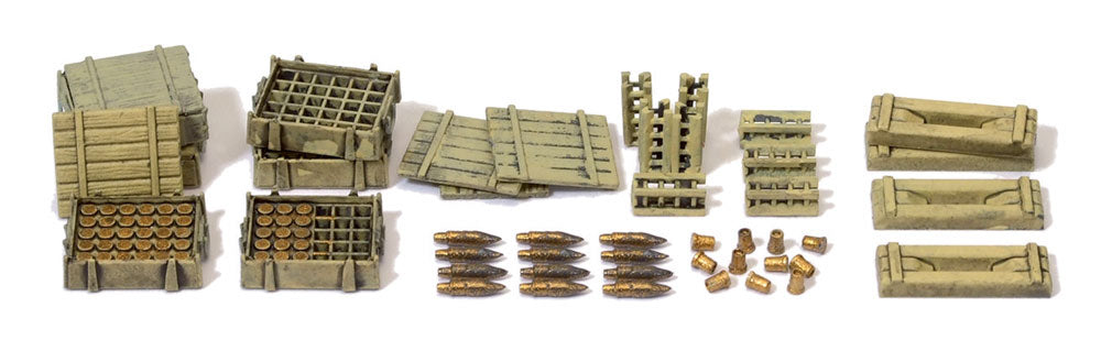 Preiser 16603 HO WWII German 10.5cm Howitzer Ammunition Kit