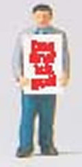 Preiser 29049 HO Scale Individual Figure - Working People Man