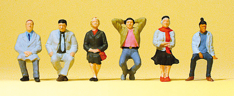 Preiser 10537 HO Scale Seated Passengers Figure Set