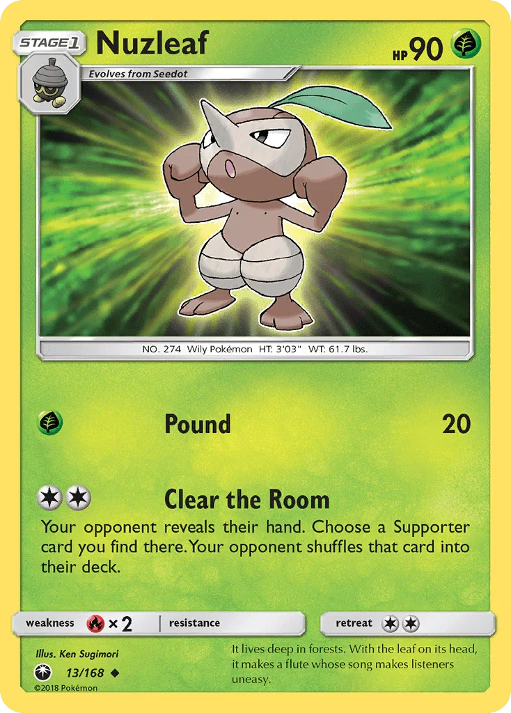Nuzleaf (13/168) [Sun & Moon: Celestial Storm]
