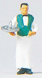 Preiser 28044 HO Scale Individual Figure - Working People Waiter with