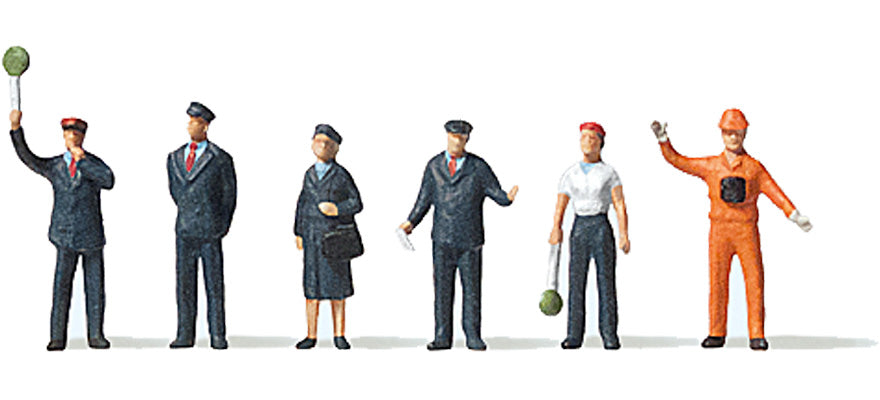 Preiser 88528 Z Scale DB Railway Personnel Figure Set pkg(6)