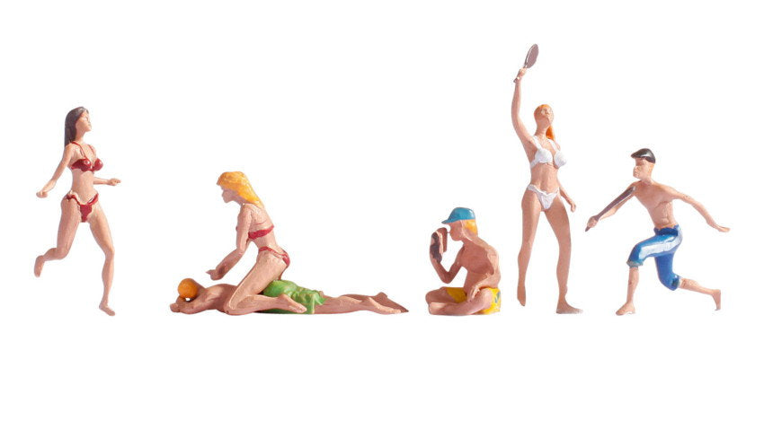 Noch 15842 HO Scale Bathers Figure Set #2, 6 Figures