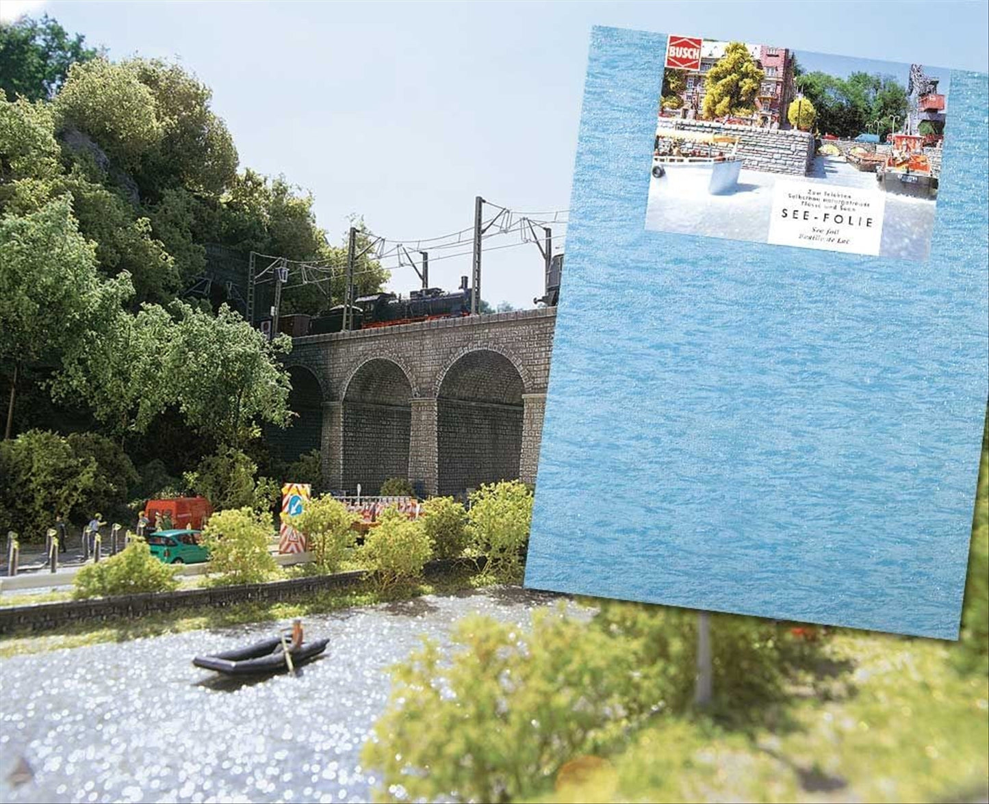 Busch 7180 All Scale Water Foil with Color Paper