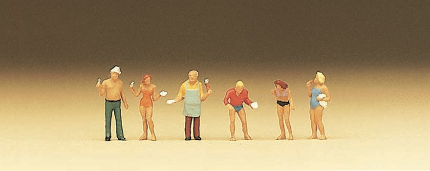 Preiser 79073 N Scale Grill Party Figure Set