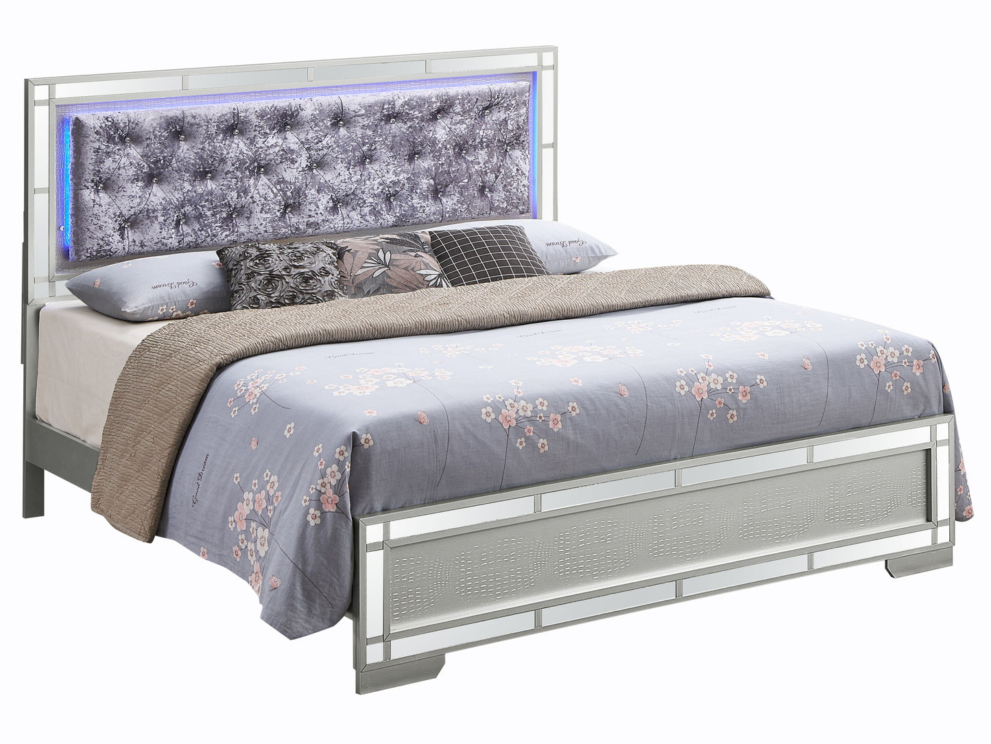 Madison - Upholstered Bed With LED by Couch.com