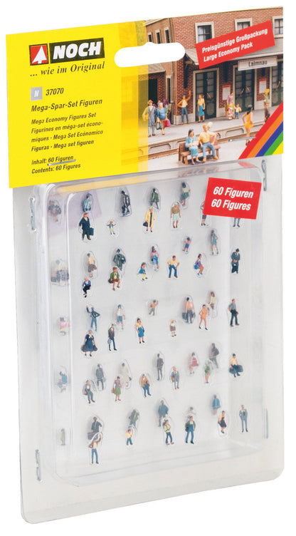 Noch 37070 N Scale Sitting Figures Mega Set, 60 Pieces