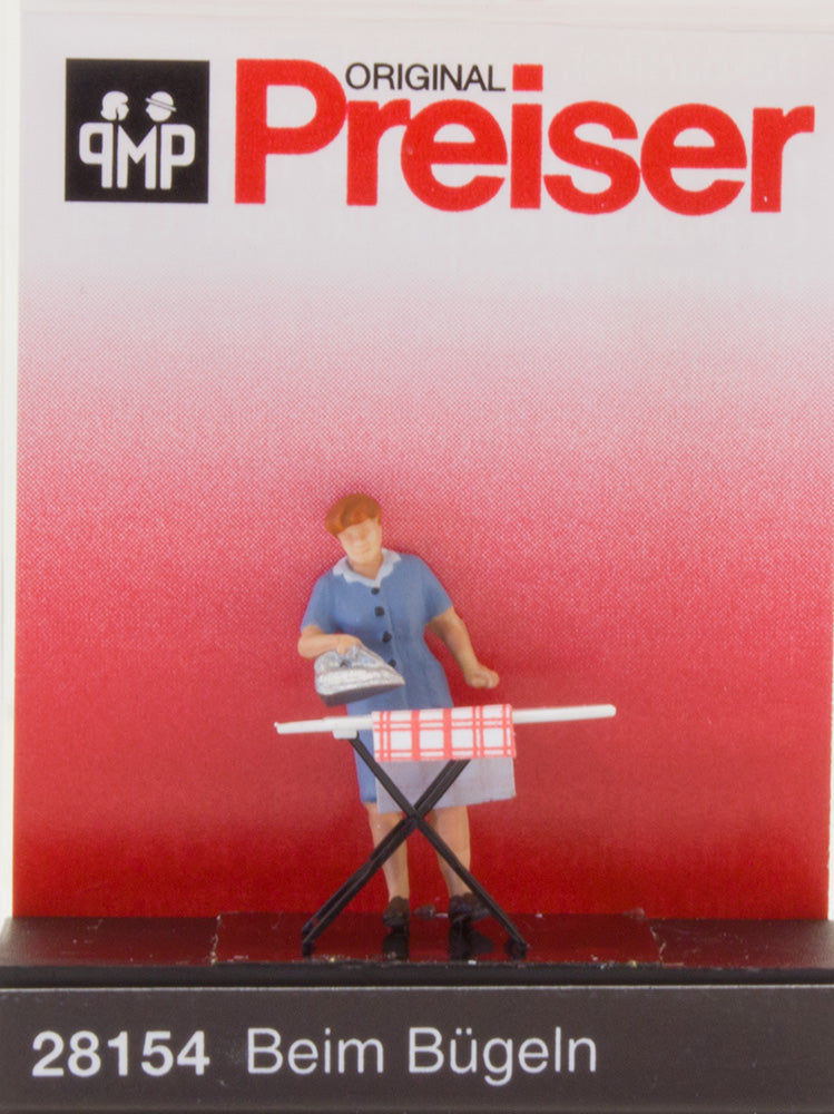 Preiser 28154 HO Scale Woman Ironing Figure