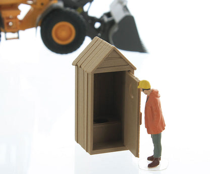3D To Scale 50-142-WD 1/50 Outhouse, Rustic Wood Tone