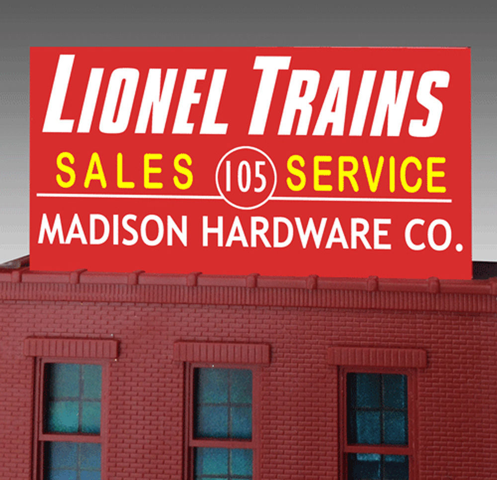 Miller Engineering 441012 HO/N Scale Madison Hardware Billboard