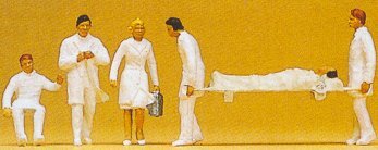 Preiser 10101 HO Scale Emergency Personnel Emergency Team
