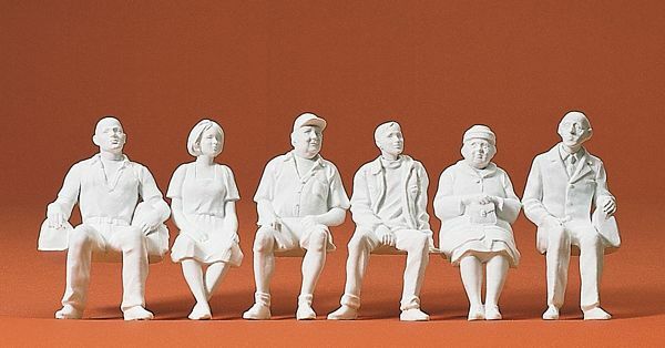Preiser 45183 G Scale Unpainted Figures Seated Persons