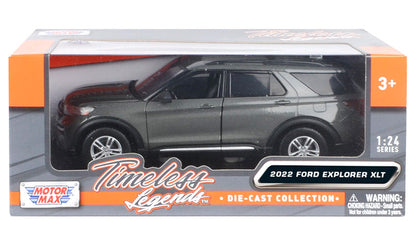 Motormax 79378GY 1/24 2022 Ford Explorer XLT, Carbonized Grey