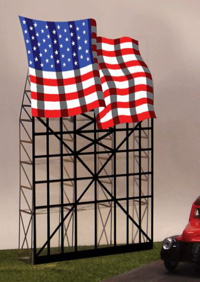 Miller Engineering 339095 N/Z Scale Flag Billboard