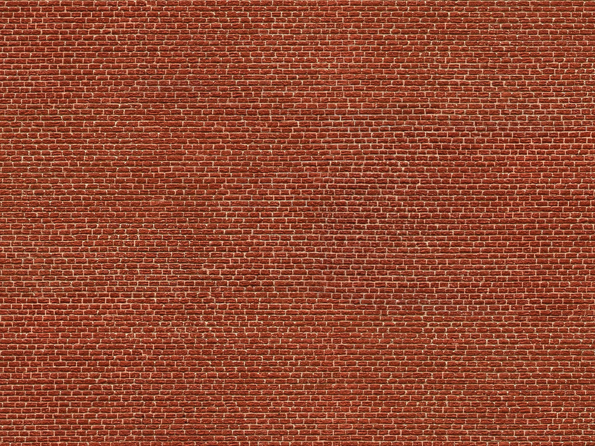 Noch 56610 HO Scale 3D Red Brick Texture Sheet