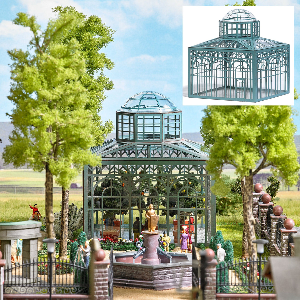 Busch 1579 HO Scale Greenhouse Orangery Kit