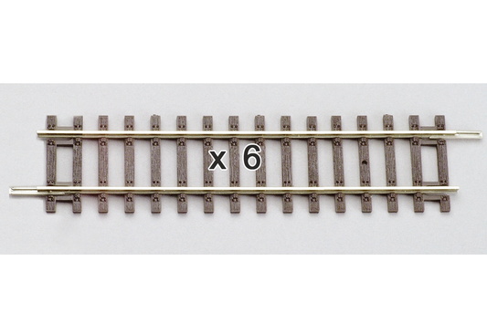 Piko 55202 HO Scale Straight Track 119mm Box of 6