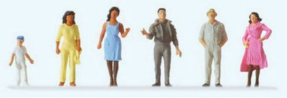 Preiser 14045 HO Scale Pedestrians Passers-By pkg(6)