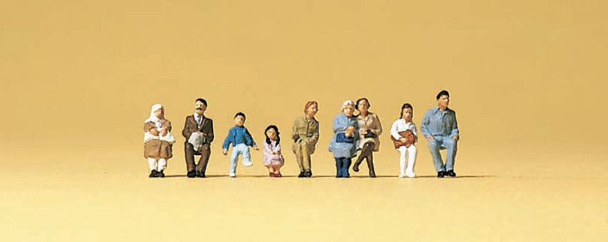 Preiser 79124 N Scale Seated Passengers Set #2 Figure Set