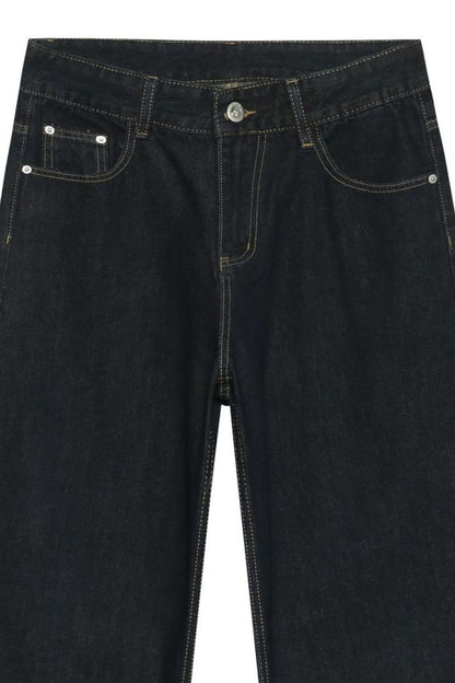 Men's Wide Leg Jeans with Pockets