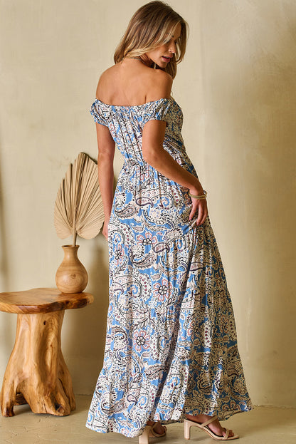 Bria Off Shoulder Maxi Dress by Threaded Pear