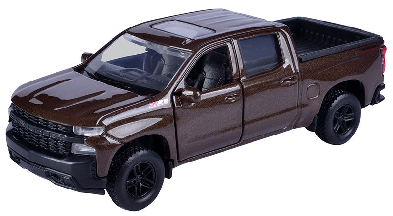 Motormax 73677AL-BR 2019 Chevrolet Silverado Trail Boss, Brown