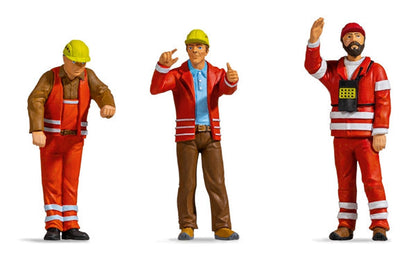 Noch 17311 G Scale German Switchmen - Shunters -- pkg(3)