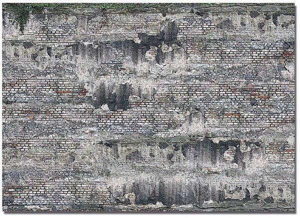 Busch 7415 HO Scale Printed Surface Sheets pkg(2) Each Industrial Brick