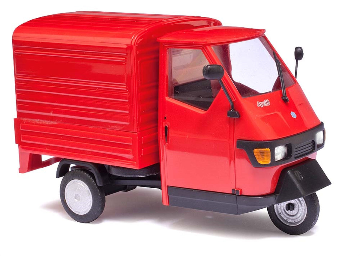 Busch 60052 O Scale Piaggio Ape 50 Pickup, Bed Cover, Red