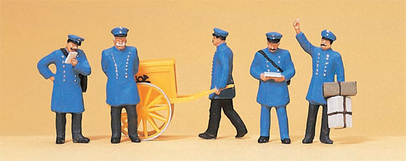 Preiser 12198 HO Scale 1900s Postal Officials Figure Set