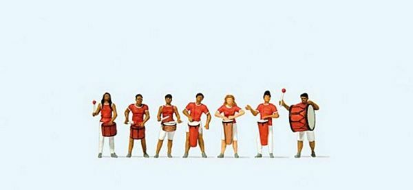 Preiser 24626 HO Scale Samba Drumming Group pkg(7)