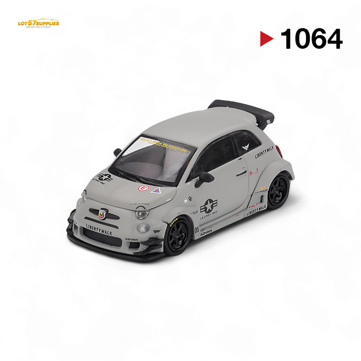 Mini GT Abarth 595 LB-WORKS x Abas Works Grey 1:64