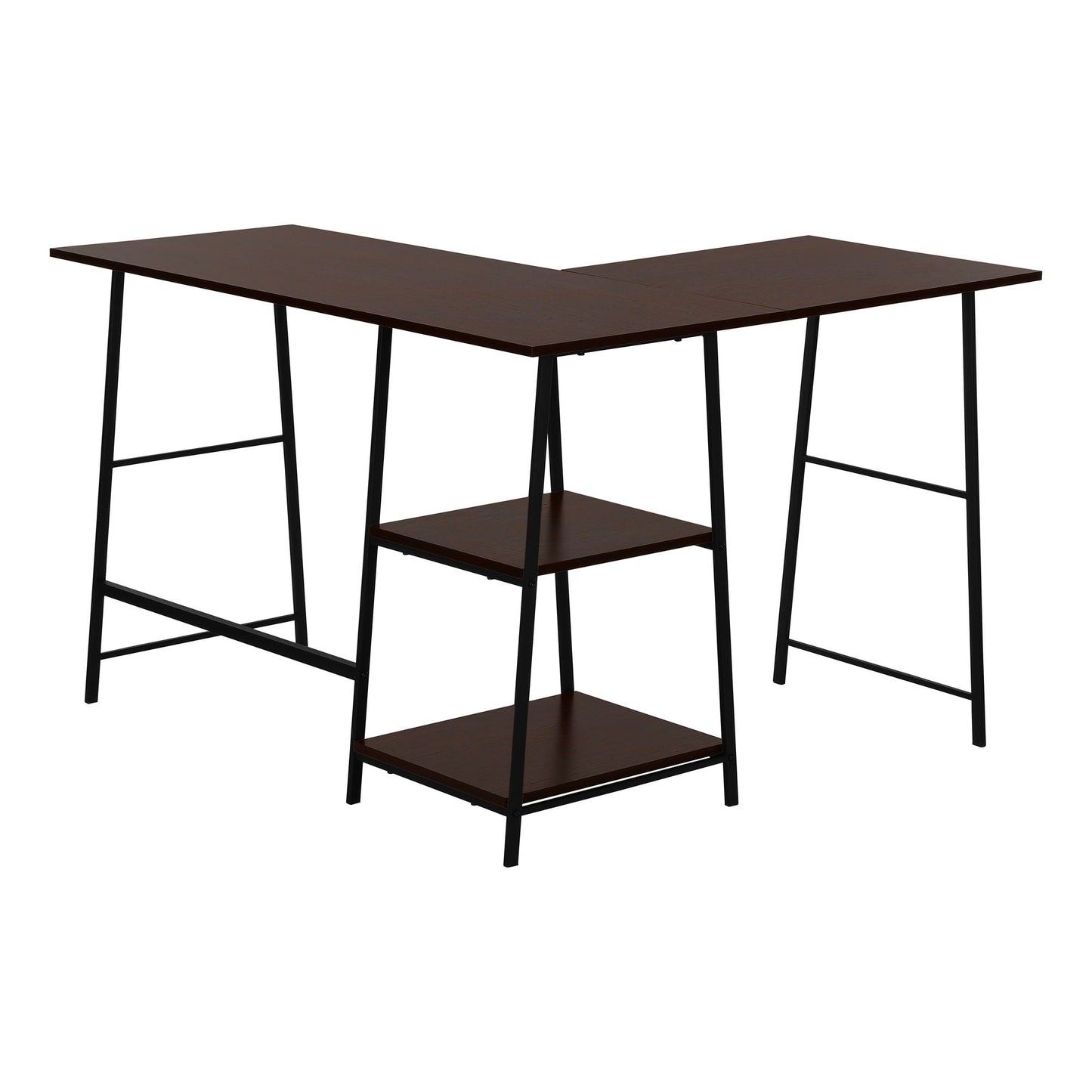 Computer Desk, Home Office, Corner, Storage Shelves, L Shape, Work, Laptop, Contemporary, Modern by Couch.com