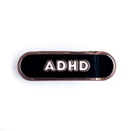 Pride Pals Accessibility Enamel Pin - ADHD (Black)