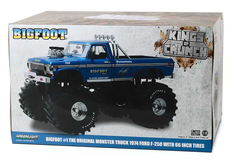 Greenlight 13541 1/18 Bigfoot 1974 Ford F-250, 66 Tires