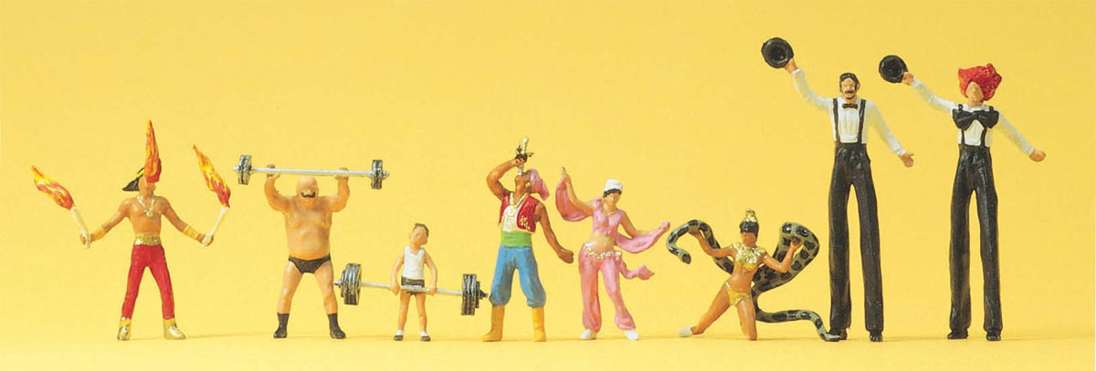 Preiser 24656 HO Scale Circus Sideshow Performer Figures