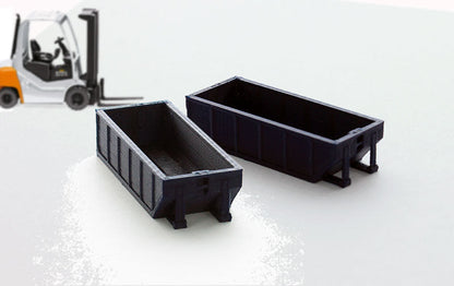3D To Scale 87-235-DB 1/87 – Rolloff Dumpster 15yds Dark Blue Diorama
