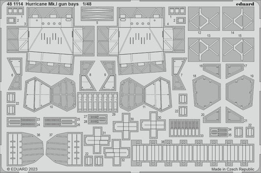Eduard 481114 1/48 Aircraft- Hurricane Mk I Gun Bays for HBO