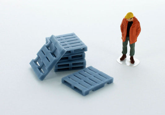 3D To Scale 50-242-GY 1/50 – Freight Pallets 6pk Gray Diorama Accessory