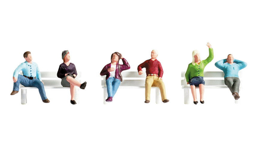 Noch 15540 HO Scale Seated People Set #5, 6 Figures