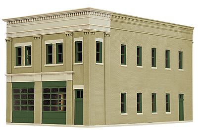 Walthers Cornerstone 4022 HO Two-Bay Fire Station Kit