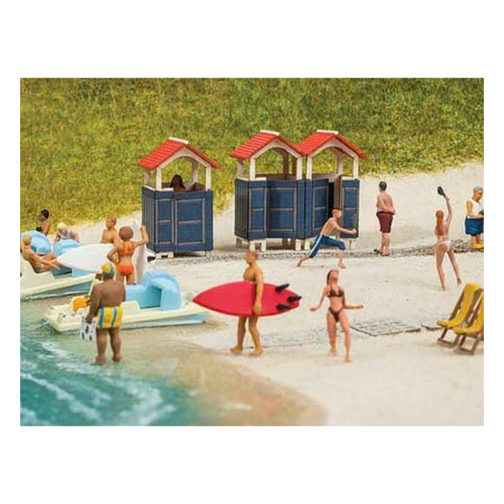 Noch 14261 HO Scale Changing Rooms - Laser-Cut Minis -- Laser-Cut Wood Kit - 1 Each: Single and Double Stall