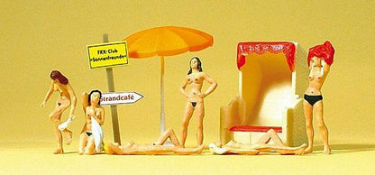 Preiser 10107 HO Scale Recreation & Sports Nude Sunbathers