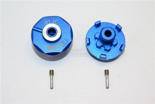 GPM ALUMINUM WHEEL HEX CLAW (+6MM) (2) Traxxas E-Revo BLUE