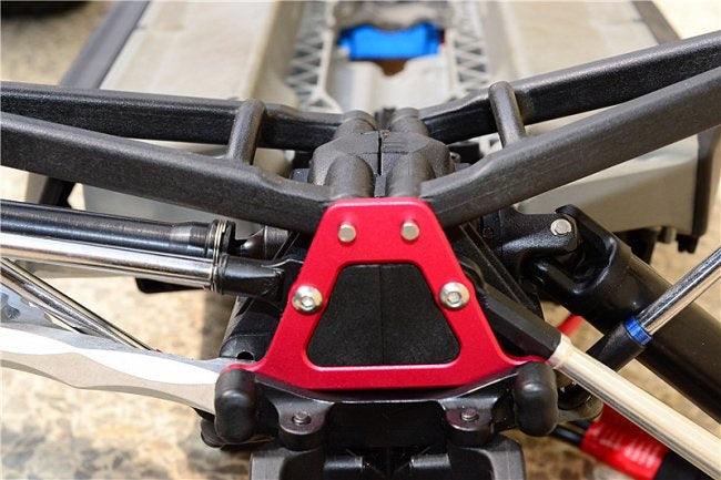 GPM ALUMINUM REAR BULKHEAD Blue Traxxas E-Revo